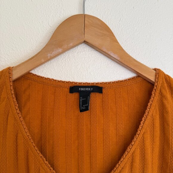 Forever 21 Mustard Yellow Long Sleeve Camisole Small - Picture 2 of 5